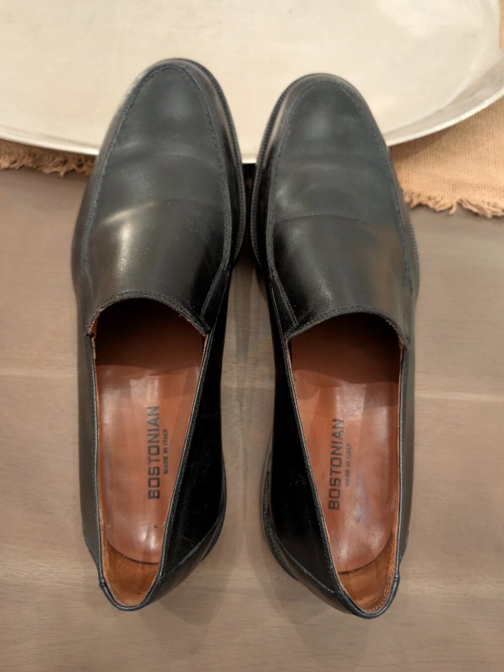 Bostonian Made in Italy Black Loafers Men’s 10.5 M Classic Dress Shoes